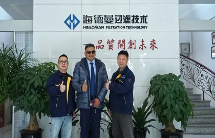 Klien India mengunjungi kepala Zhejiang untuk inspeksi, bergandengan tangan untuk menjelajahi cakrawala baru dalam teknologi filtrasi